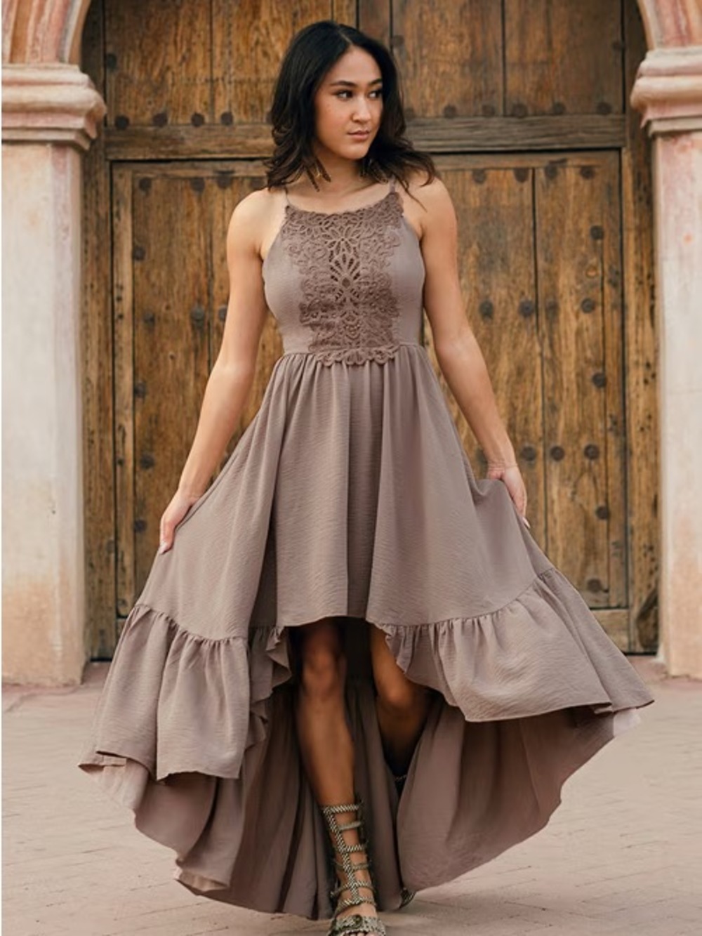Joyfolie MALA MAXI DRESS IN Clay
